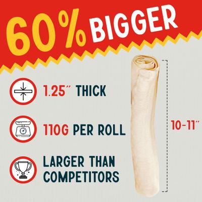 Show full view: Canine Chews Premium American Beef Hide Rawhide Retrievers Dog Treats, 20 count slide 5 of 10