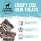 Show in main carousel: Canine Cravers Crispy Cod Skins Dehydrated Dog Treats, 4-oz pouch slide 6 of 10