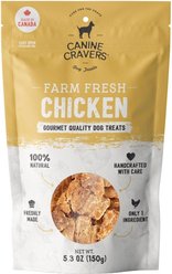 Canine Cravers Farm Fresh Chicken Dehydrated Dog Treats, 5.3-oz pouch