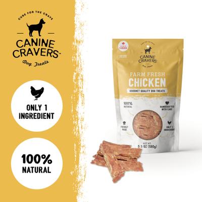 Show full view: Canine Cravers Farm Fresh Chicken Dehydrated Dog Treats, 5.3-oz pouch slide 4 of 10