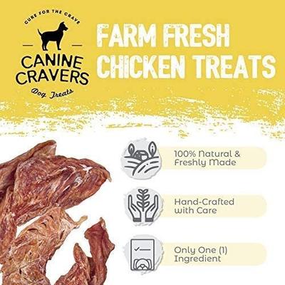 Show full view: Canine Cravers Farm Fresh Chicken Dehydrated Dog Treats, 5.3-oz pouch slide 6 of 10