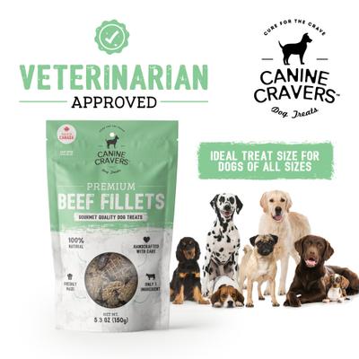 Show full view: Canine Cravers Premium Beef Fillets Dehydrated Dog Treats, 5.3-oz pouch slide 6 of 11