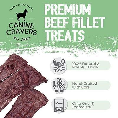 Show full view: Canine Cravers Premium Beef Fillets Dehydrated Dog Treats, 5.3-oz pouch slide 7 of 11