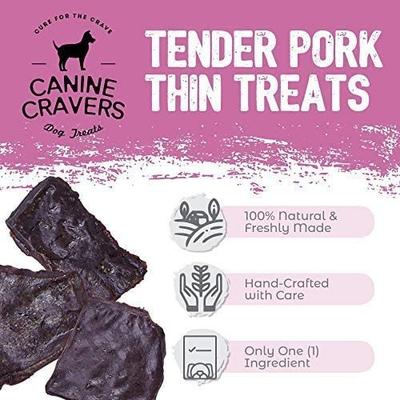 Show full view: Canine Cravers Tender Pork Thins Dehydrated Dog Treats, 5.3-oz pouch slide 6 of 10