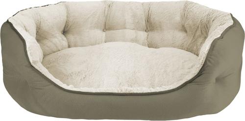 Show full view: Arlee Home & Pet by Arlee Cozy Orthopedic Eco-Friendly Bolster Dog & Cat Bed, Aloe, Medium slide 3 of 5