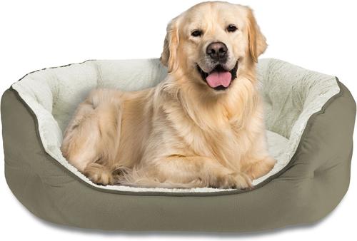 Show full view: Arlee Home & Pet by Arlee Cozy Orthopedic Eco-Friendly Bolster Dog & Cat Bed, Aloe, Medium slide 2 of 5