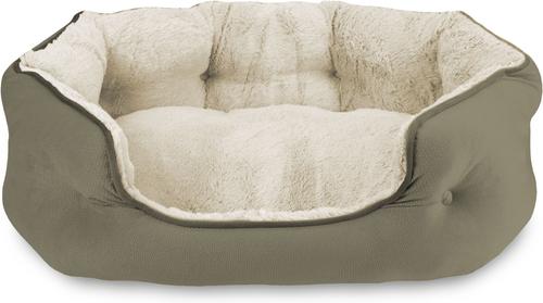 Show full view: Arlee Home & Pet by Arlee Cozy Orthopedic Eco-Friendly Bolster Dog & Cat Bed, Aloe, Small slide 3 of 5