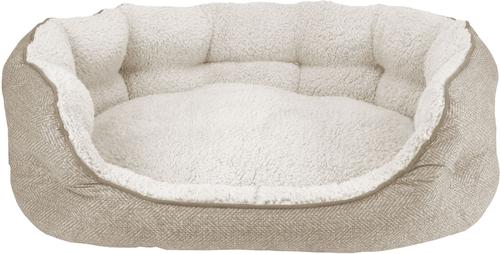 Show full view: Arlee Home & Pet by Arlee Cozy Orthopedic Eco-Friendly Bolster Dog & Cat Bed, Beige, Medium slide 4 of 6
