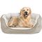 Show in main carousel: Arlee Home & Pet by Arlee Cozy Orthopedic Eco-Friendly Bolster Dog & Cat Bed, Beige, Medium slide 3 of 6