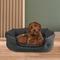 Show in main carousel: Arlee Home & Pet by Arlee Cozy Orthopedic Eco-Friendly Bolster Dog & Cat Bed, Black, Small slide 1 of 5