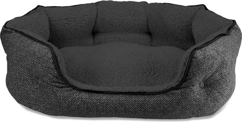 Show full view: Arlee Home & Pet by Arlee Cozy Orthopedic Eco-Friendly Bolster Dog & Cat Bed, Black, Small slide 3 of 5