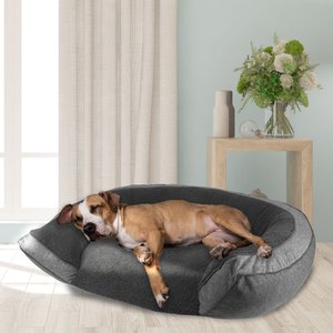 Arlee Home & Pet by Arlee Orthopedic Chew Resistant Eco-Friendly Memory Foam Bolster Dog & Cat Bed, Large