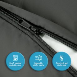 Arlee Home & Pet by Arlee Orthopedic Chew Resistant Eco-Friendly Memory Foam Bolster Dog & Cat Bed, Large slide 2 of 7