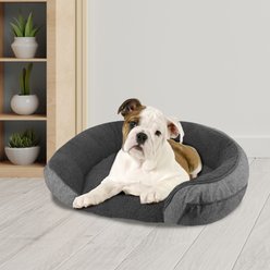Arlee Home & Pet by Arlee Orthopedic Chew Resistant Eco-Friendly Memory Foam Bolster Dog & Cat Bed, Medium