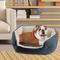 Show in main carousel: Arlee Home & Pet Cozy Orthopedic Bolster Dog Bed, Blue, Medium slide 1 of 3