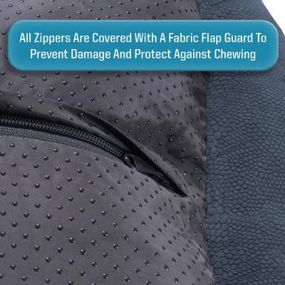 Show full view: Arlee Home & Pet Cozy Orthopedic Bolster Dog Bed, Blue, Small slide 7 of 11