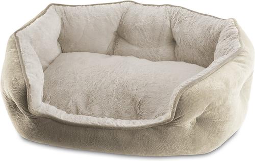Show full view: Arlee Home & Pet Cozy Orthopedic Bolster Dog Bed, Sand, Small slide 3 of 11