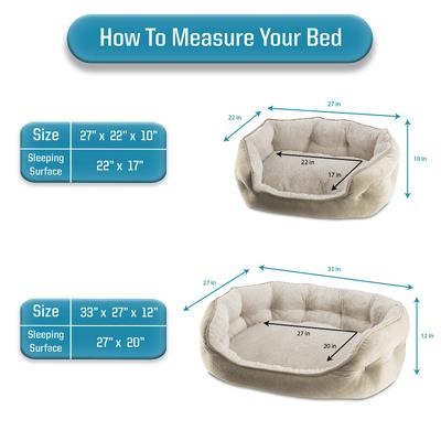 Show full view: Arlee Home & Pet Cozy Orthopedic Bolster Dog Bed, Sand, Small slide 4 of 11