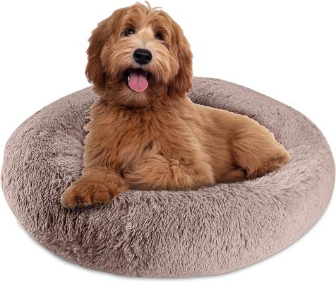Show full view: Arlee Home & Pet Donut Orthopedic Bolster Dog Bed, Blush, Large slide 4 of 12