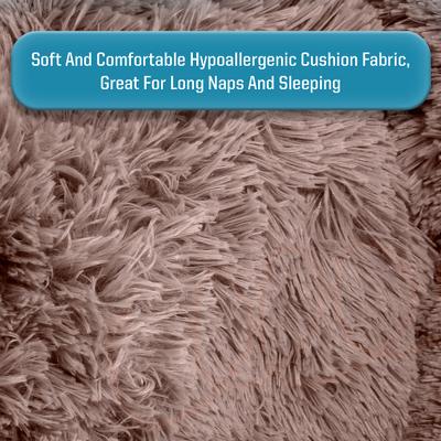 Show full view: Arlee Home & Pet Donut Orthopedic Bolster Dog Bed, Blush, Large slide 8 of 12