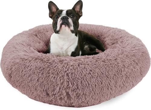 Show full view: Arlee Home & Pet Donut Orthopedic Bolster Dog Bed, Blush, Medium slide 3 of 11