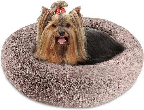 Show full view: Arlee Home & Pet Donut Orthopedic Bolster Dog Bed, Blush, Small slide 3 of 11