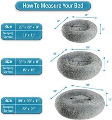 Arlee Home & Pet Donut Orthopedic Bolster Dog Bed, Charcoal, Medium slide 2 of 9