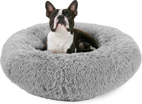 Show full view: Arlee Home & Pet Donut Orthopedic Bolster Dog Bed, Charcoal, Medium slide 3 of 11