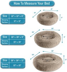 Arlee Home & Pet Donut Orthopedic Bolster Dog Bed, Taupe, Large slide 2 of 9