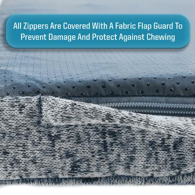 Show full view: Arlee Home & Pet Memory Foam Dog Crate Mat, Stone Blue, Large slide 4 of 10