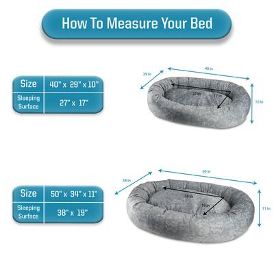Show full view: Arlee Home & Pet Orbit Orthopedic Bolster Dog Bed, Dark Gray, Large slide 2 of 9