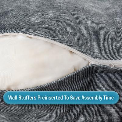 Show full view: Arlee Home & Pet Orbit Orthopedic Bolster Dog Bed, Dark Gray, Large slide 8 of 9