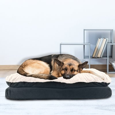 Arlee Home & Pet Arlee Home & Pet Orthopedic Pillow Topper Dog Bed, Blue, X-Large