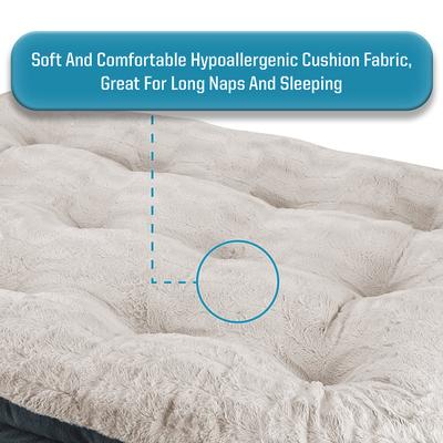 Show full view: Arlee Home & Pet Orthopedic Pillow Topper Dog Bed, Blue, X-Large slide 6 of 11