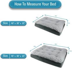 Arlee Home & Pet Orthopedic Pillow Topper Dog Bed, Charcoal, Large slide 2 of 8