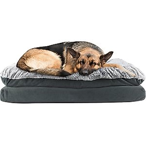 Arlee Home & Pet Orthopedic Pillow Topper Dog Bed, Charcoal, Large