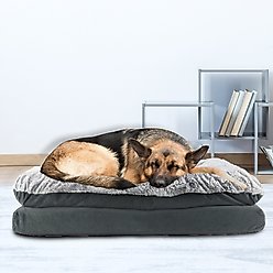 Arlee Home & Pet Orthopedic Pillow Topper Dog Bed, Charcoal, X-Large