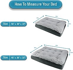 Arlee Home & Pet Orthopedic Pillow Topper Dog Bed, Charcoal, X-Large slide 2 of 8