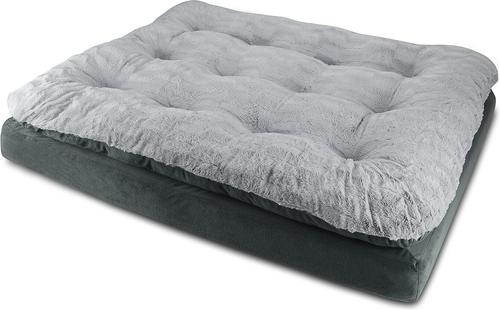 Show full view: Arlee Home & Pet Orthopedic Pillow Topper Dog Bed, Charcoal, X-Large slide 5 of 11