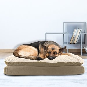 Arlee Home & Pet Orthopedic Pillow Topper Dog Bed, Mushroom, X-Large