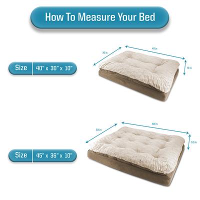 Show full view: Arlee Home & Pet Orthopedic Pillow Topper Dog Bed, Mushroom, X-Large slide 2 of 10