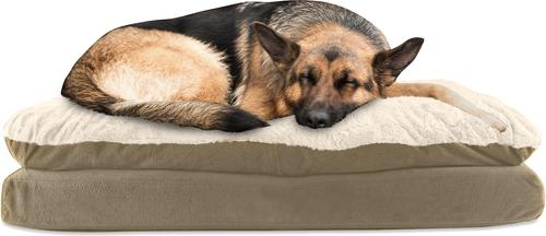 Show full view: Arlee Home & Pet Orthopedic Pillow Topper Dog Bed, Mushroom, X-Large slide 3 of 10