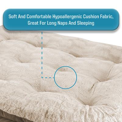 Show full view: Arlee Home & Pet Orthopedic Pillow Topper Dog Bed, Mushroom, X-Large slide 6 of 10