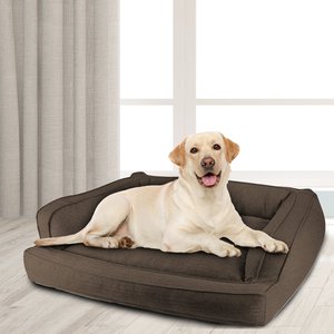 Arlee Home & Pet Orthopedic Sofa Dog Bed, Brown, Large