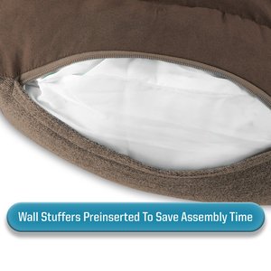 Arlee Home & Pet Orthopedic Sofa Dog Bed, Brown, Large