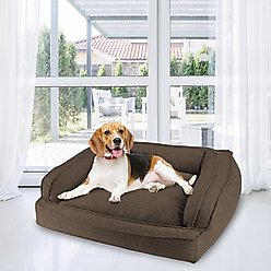 Arlee Home & Pet Orthopedic Sofa Dog Bed, Brown, Medium