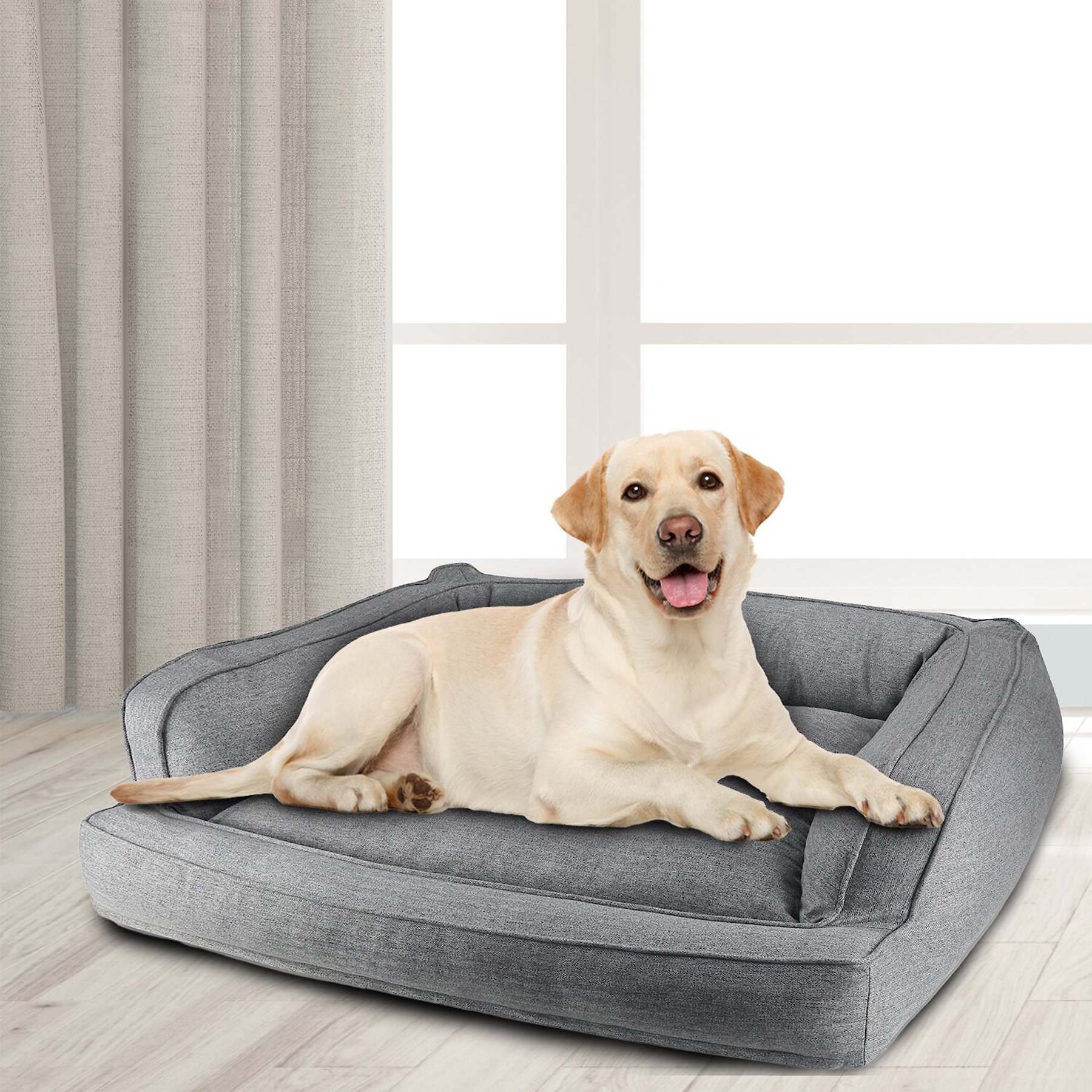 Arlee Home & Pet Orthopedic Sofa Dog Bed, Drizzle Gray, Large