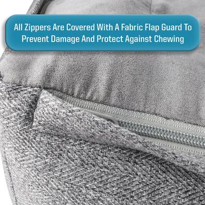 Show full view: Arlee Home & Pet Orthopedic Sofa Dog Bed, Drizzle Gray, Large slide 7 of 11