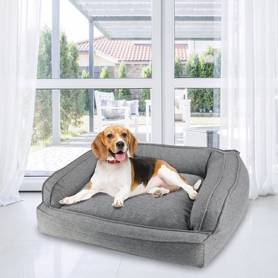 Arlee Home & Pet Arlee Home & Pet Orthopedic Sofa Dog Bed, Drizzle Gray, Medium
