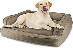 Arlee Home & Pet Orthopedic Sofa Dog Bed, Walnut, Large slide 2 of 9